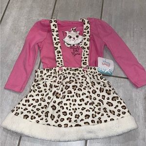 Disney Marie Baby Girl Top, Pinafore Dress